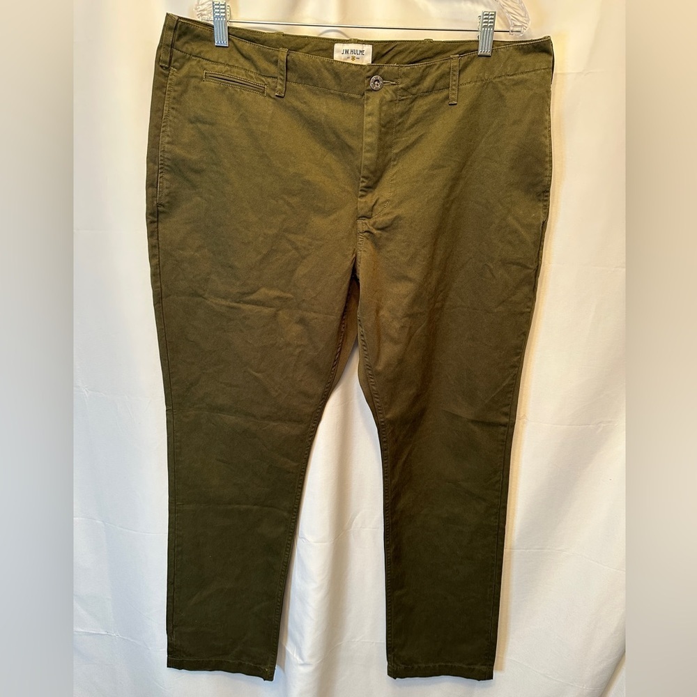 NWOT‎ J.W. Hulme Men’s Size 38x32 Chino Pants Olive Green 100% Cotton 5 Pocket